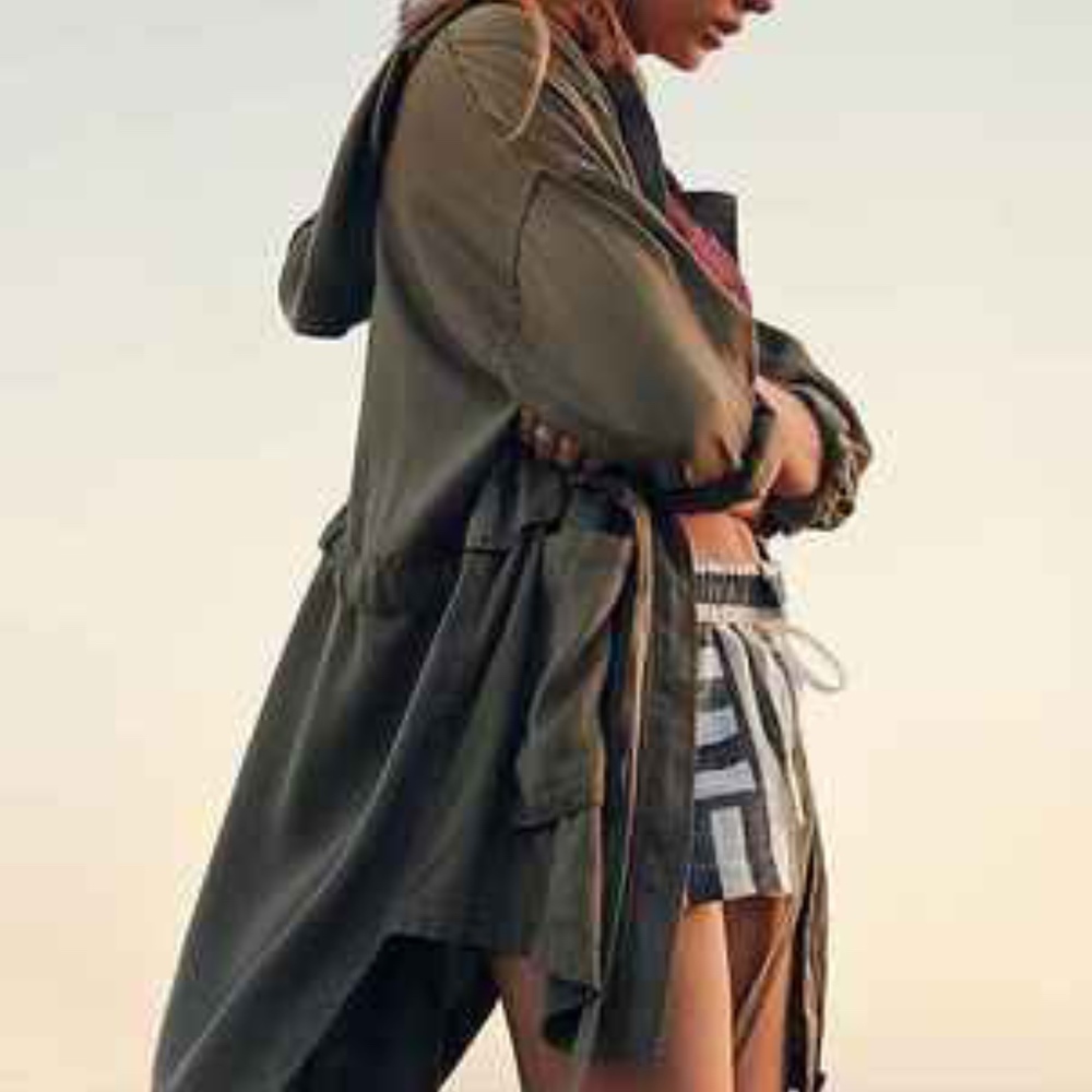 Silence + Noise Army Green Duster